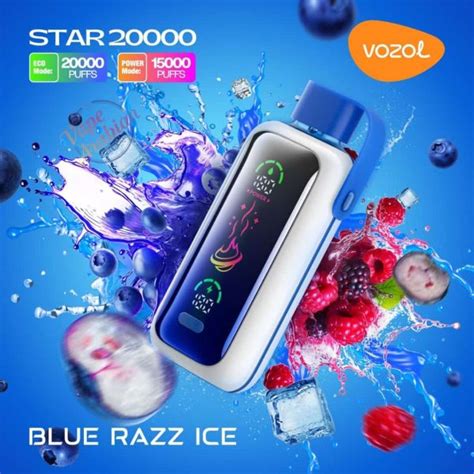 Vozol Disposable Star 20000 Puff Blue Razz Ice RECHARGEABLE