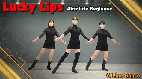 W Lucky Lips Line Dance Absolute Beginner Demo Youtube