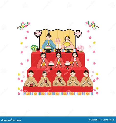 3 March Japanese Doll Festival Of Hina Matsuri Vector Illustration