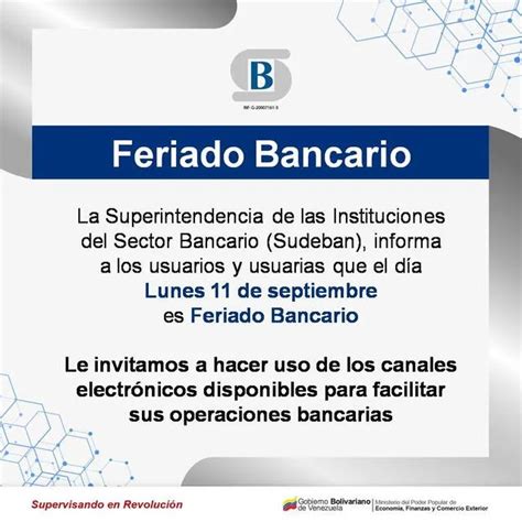 11 de Septiembre Feriado bancario en Venezuela por día de la Virgen de