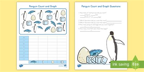 Penguins Count And Graph Activity Teacher Made