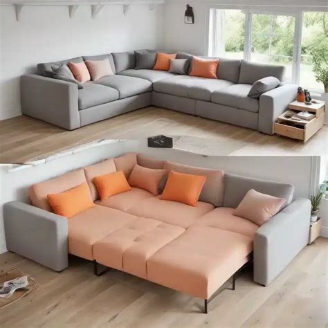 Transforming Tight Quarters U Shaped Sofa Beds For Space Efficient