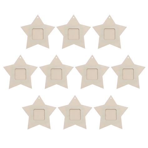 Nuolux Pc Wooden Mini Five Pointed Star Shape Photo Frame Unfinished