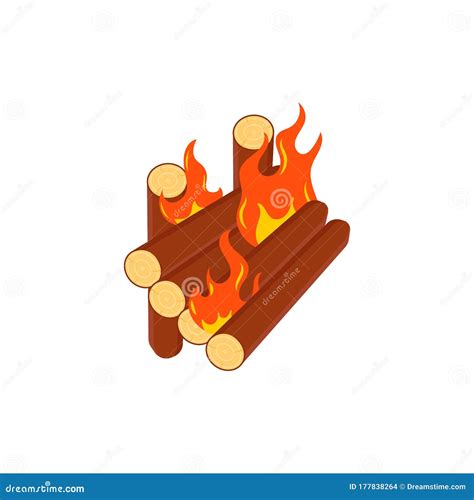 Burning Bonfires Campfires Stock Vector Illustration Of Danger