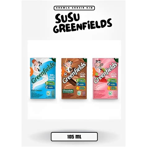 Jual Greenfield Ml Susu Uht Semua Varian Rasa Full Cream Chocolate