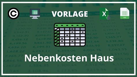 Nebenkosten Haus Vorlage Excel