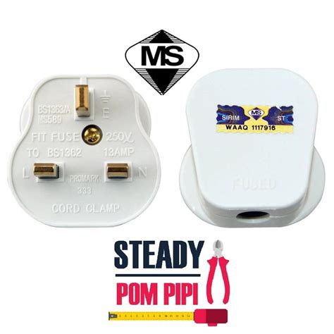 A Pin Plug Top Pin Approved Uk Plug Top Kepala Plug Elektrik