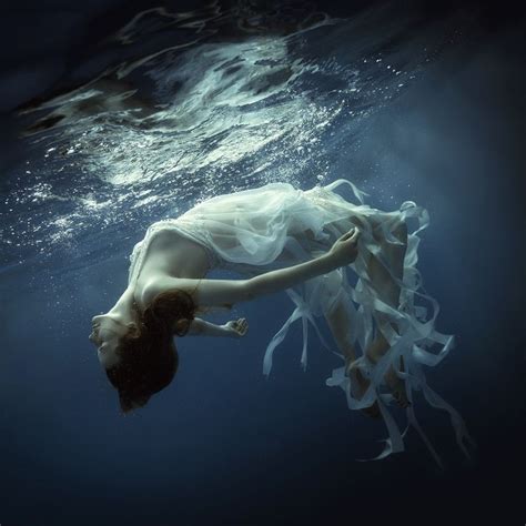 Underwater Dreams Girl With Ribbons Under Water Girl In Water