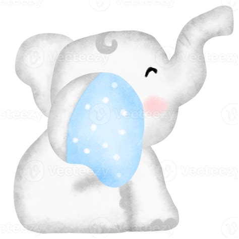 Watercolor Cute Elephant Png