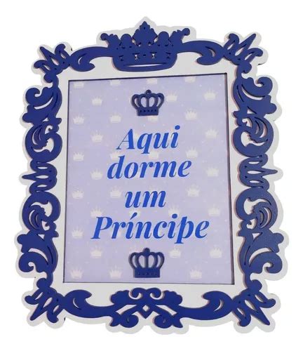 Placa Decorativa Infantil Pr Ncipe Em Mdf Mm X Cm Parcelamento