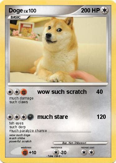 Pokémon Doge 25 25 Wow Such Scratch My Pokemon Card