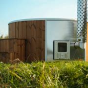 Hot Pot Oval Fiberglas Couple Thermoholz Hotpot Badefass Ch