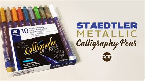 Staedtler Metallic Calligraphy Markers Youtube