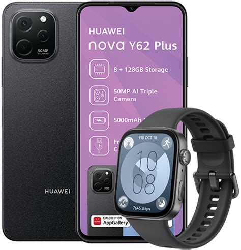 Huawei Nova Y62 Plus Huawei Watch Fit3 Midnight Black Telkom