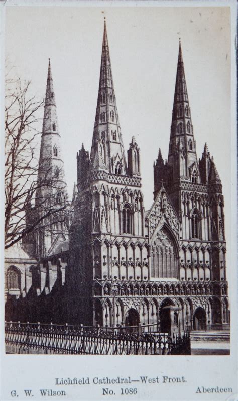 Antique CDV Lichfield Cathedral West Front