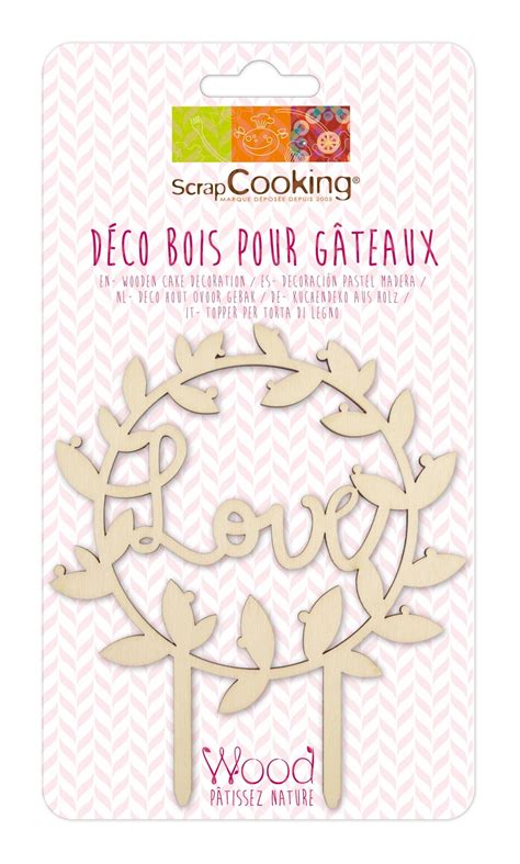 Meinhaushalt Ch Gmbh Scrap Cooking Cake Topper Aus Holz Love