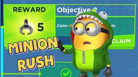 Minion Rush Global Goals Mission Reward Dino Minion Run Walkthrough