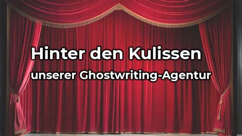 Hinter Den Kulissen Unserer Ghostwriting Agentur