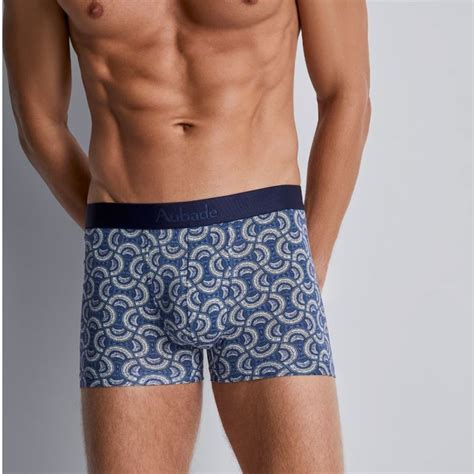 Aubademen Boxer Homme Coton Bio Trib Bleu