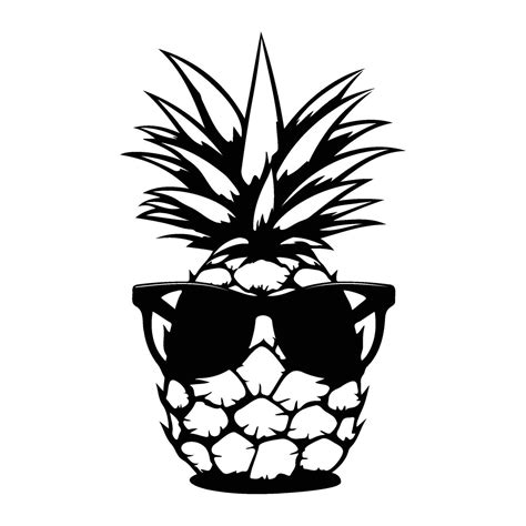 Pineapple Wearing Sunglasses Summer Pineapple 26159157 Vector Art At Vecteezy