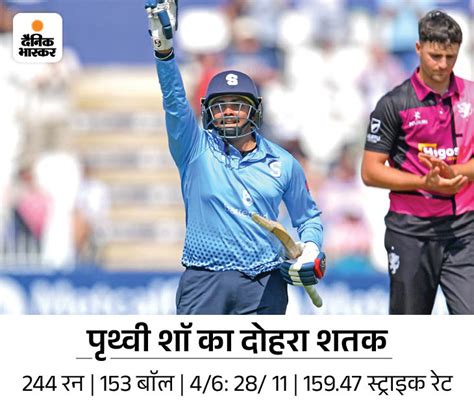 Prithvi Shaw Double Hundred Record 244 From Just 153 Balls पृथ्वी शॉ