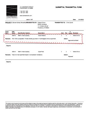 Material Transmittal Form Great Professionally Designed Templates