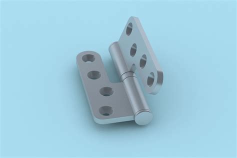 Colored 3d Model Door Hinge Cgtrader