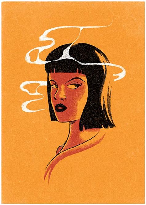 Mia Character Portrait Pulp Fiction Movie Poster Art Movie Art Film