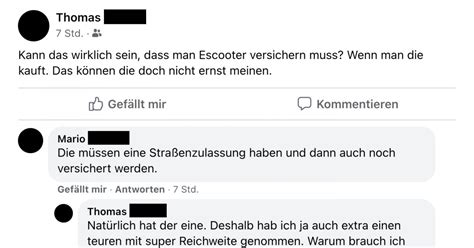 Der etwas umständliche E Scooter Facebook Fail des Tages 27 12 2022