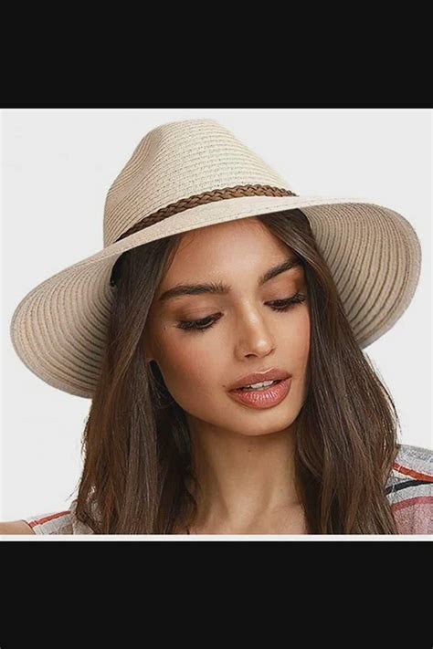 Sun Hats For Women Summer Wide Brim Uv Upf 50 Panama Fedora Foldable