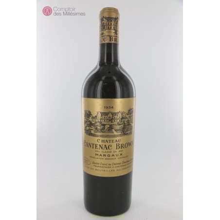 Chateau Cantenac Brown 1934 Margaux 3eme Grand Cru Ranked Price