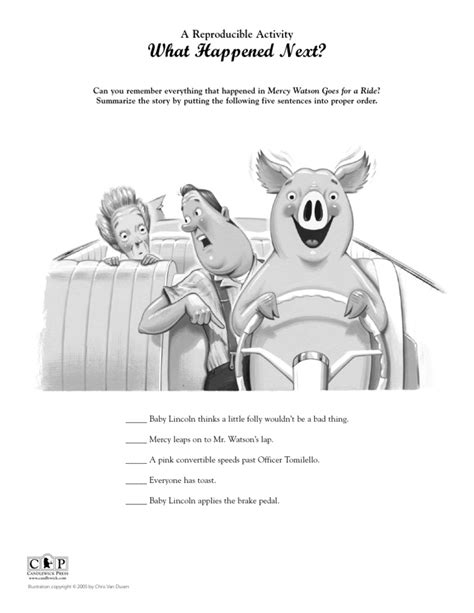 Mercy Watson Goes For A Ride Activity Sheet 1 Pdf