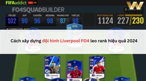 Cách xây dựng đội hình Liverpool FO4 leo rank 2024 W88pow