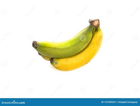 Bando De Bananas Isolado Em Fundo Branco Trilho Imagem De Stock