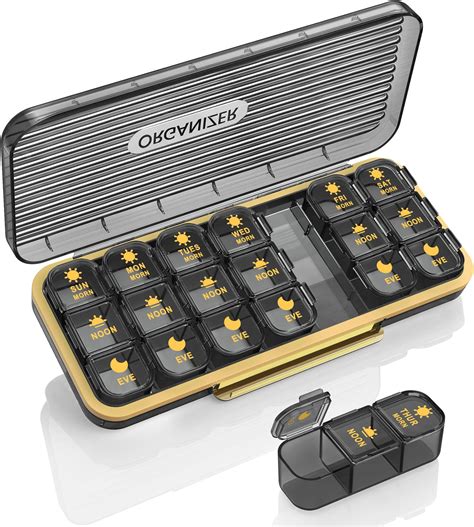 Amazon.com: Pill Organizer 3 Times A Day - GloDeals Weekly Pill