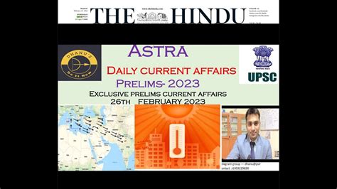 Exclusive Prelims Astra The Daily Current Affairs For Prelims