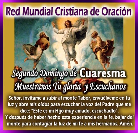 Segundo Domingo De Cuaresma Red Mundial Cristiana De Oraci N Rmco