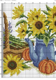 Gallery ru Фото 3 girassois denise10 Cross stitch flowers