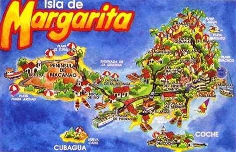 Mapas de Isla Margarita - Viajar a Islas