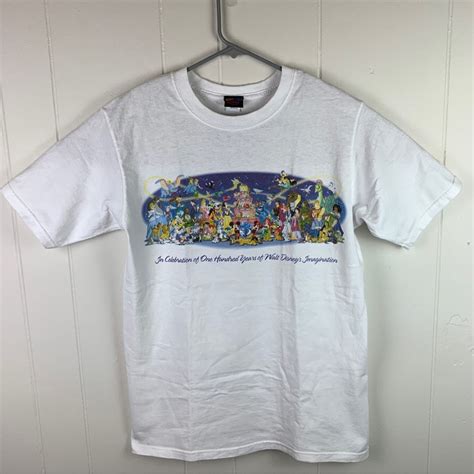 Vintage 1999 Disney Character Shirt White Adult Unise Gem