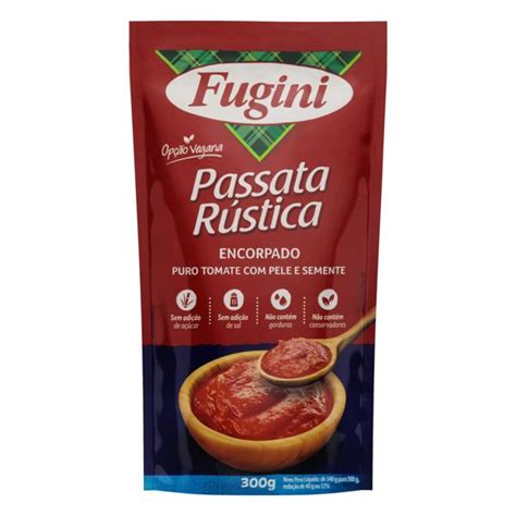 Molho de Tomate Passata Rústica Fugini Sachê 300g Supermercado Higas