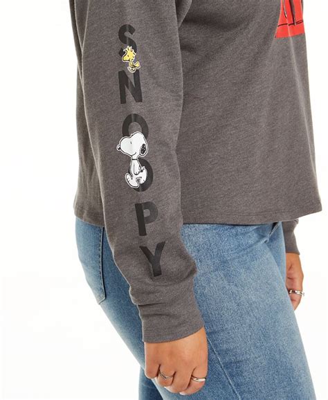 Love Tribe Trendy Plus Size Snoopy Graphic Hoodie Macys