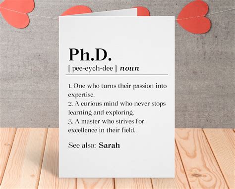 Personalized Phd Graduation Card Custom Phd Graduate Gift New Phd