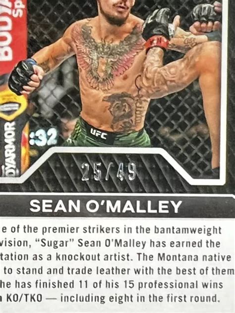 2023 PRIZM UFC Sean O Malley Blu Auto 49 EUR 204 29 PicClick IT