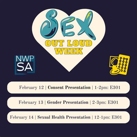 Sex Out Loud Week Presentations Nwpsa