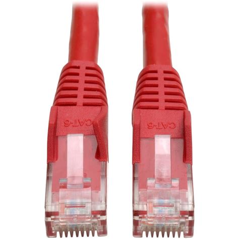 Tripp Lite by Eaton 1FT Cat6 Snagless Unshielded (UTP) Pure Bare Copper Patch Cable 550MHz — Red (Single) (N201-C6-UTP-1FT-RD-1PK)