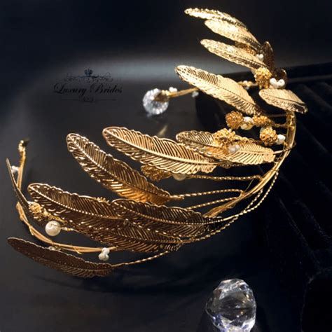 Gold Bridal Leaf Tiara Luxury Tiaras