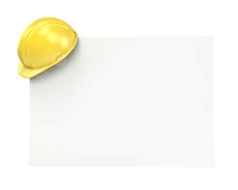 Papel En Blanco Con Ingeniería De Casco Amarillo PNG dibujos Espacio