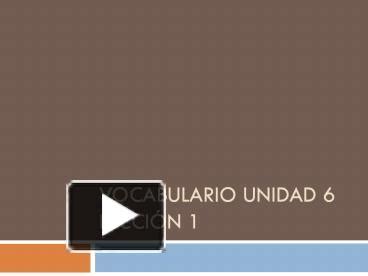 Ppt Vocabulario Unidad Lecci Powerpoint Presentation Free To