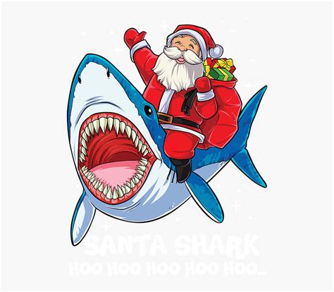 Santa Clause And Shark Hd Png Download Transparent Png Image Pngitem